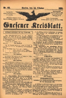 Gnesener Kreisblatt 1910.10.16 Nr83
