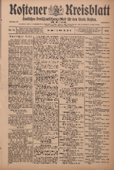 Kostener Kreisblatt: amtliches Ver&ouml;ffentlichungsblatt f&uuml;r den Kreis Kosten 1915.06.19 Jg.50 Nr73