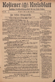 Kostener Kreisblatt: amtliches Ver&ouml;ffentlichungsblatt f&uuml;r den Kreis Kosten 1915.09.11 Jg.50 Nr109 Zweites Blatt
