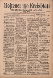 Kostener Kreisblatt: amtliches Veröffentlichungsblatt für den Kreis Kosten 1915.11.13 Jg.50 Nr136