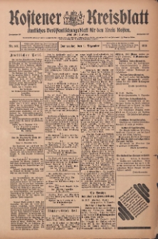 Kostener Kreisblatt: amtliches Ver&ouml;ffentlichungsblatt f&uuml;r den Kreis Kosten 1915.12.09 Jg.50 Nr147