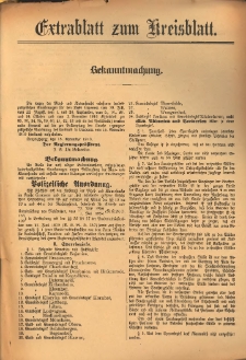 Extrablatt zum Kreisblatt
