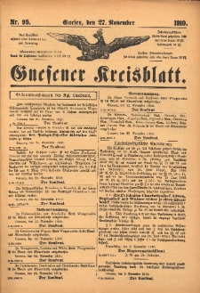 Gnesener Kreisblatt 1910.11.27 Nr95