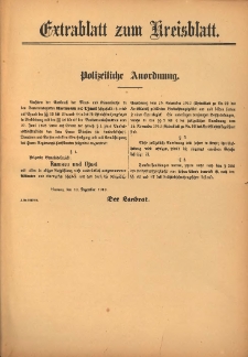 Extrablatt zum Kreisblatt