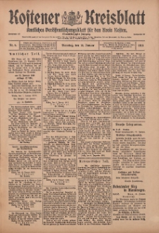 Kostener Kreisblatt: amtliches Veröffentlichungsblatt für den Kreis Kosten 1916.01.11 Jg.51 Nr5