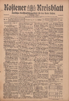 Kostener Kreisblatt: amtliches Veröffentlichungsblatt für den Kreis Kosten 1916.01.17 Jg.51 Nr21