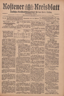 Kostener Kreisblatt: amtliches Ver&ouml;ffentlichungsblatt f&uuml;r den Kreis Kosten 1916.02.19 Jg.51 Nr22