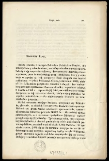 [Odezwa Inc.:] "Szanowny Panie, Każdy prawie, z licznych Zakładów Polskich w Paryżu, ma zabezpieczony sobie fundusz..."