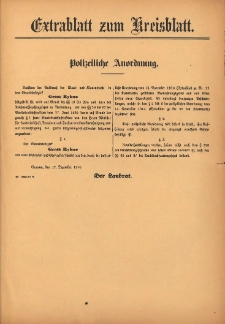 Extrablatt zum Kreisblatt