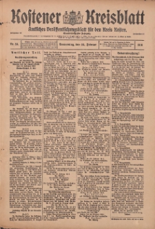 Kostener Kreisblatt: amtliches Veröffentlichungsblatt für den Kreis Kosten 1916.02.24 Jg.51 Nr24