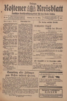Kostener Kreisblatt: amtliches Ver&ouml;ffentlichungsblatt f&uuml;r den Kreis Kosten 1916.03.21 Jg.51 Nr35: Beilage