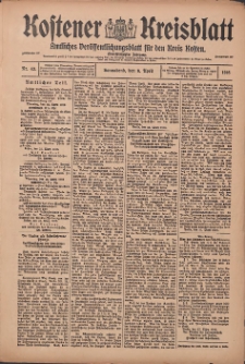 Kostener Kreisblatt: amtliches Ver&ouml;ffentlichungsblatt f&uuml;r den Kreis Kosten 1916.04.08 Jg.51 Nr43