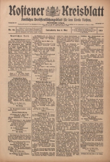 Kostener Kreisblatt: amtliches Ver&ouml;ffentlichungsblatt f&uuml;r den Kreis Kosten 1916.05.06 Jg.51 Nr55