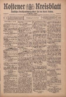 Kostener Kreisblatt: amtliches Veröffentlichungsblatt für den Kreis Kosten 1916.05.09 Jg.51 Nr56