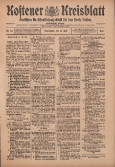Kostener Kreisblatt: amtliches Veröffentlichungsblatt für den Kreis Kosten 1916.07.15 Jg.51 Nr85