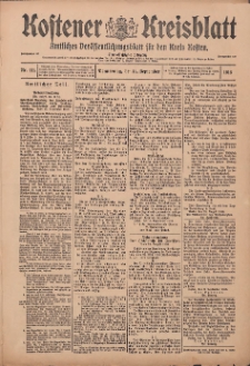Kostener Kreisblatt: amtliches Ver&ouml;ffentlichungsblatt f&uuml;r den Kreis Kosten 1916.09.14 Jg.51 Nr111