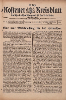 Kostener Kreisblatt: amtliches Ver&ouml;ffentlichungsblatt f&uuml;r den Kreis Kosten 1916.09.14 Jg.51 Nr111; Beilage