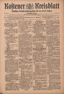 Kostener Kreisblatt: amtliches Veröffentlichungsblatt für den Kreis Kosten 1916.10.12 Jg.51 Nr123