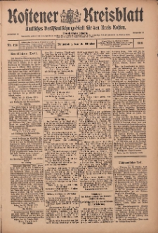 Kostener Kreisblatt: amtliches Ver&ouml;ffentlichungsblatt f&uuml;r den Kreis Kosten 1916.10.19 Jg.51 Nr126