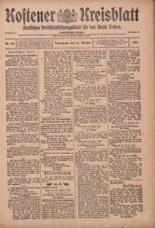 Kostener Kreisblatt: amtliches Ver&ouml;ffentlichungsblatt f&uuml;r den Kreis Kosten 1916.10.21 Jg.51 Nr127