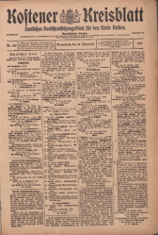 Kostener Kreisblatt: amtliches Ver&ouml;ffentlichungsblatt f&uuml;r den Kreis Kosten 1916.11.18 Jg.51 Nr139