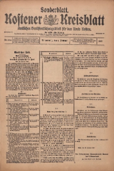 Kostener Kreisblatt: amtliches Ver&ouml;ffentlichungsblatt f&uuml;r den Kreis Kosten 1917.02.01 Jg.52 Nr13a: Sonderblatt