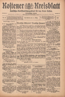 Kostener Kreisblatt: amtliches Ver&ouml;ffentlichungsblatt f&uuml;r den Kreis Kosten 1917.03.03 Jg.52 Nr27