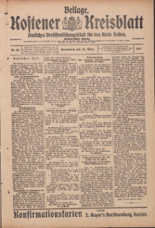 Kostener Kreisblatt: amtliches Veröffentlichungsblatt für den Kreis Kosten 1917.03.31 Jg.52 Nr39: Beilage