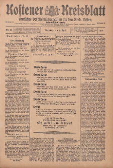 Kostener Kreisblatt: amtliches Ver&ouml;ffentlichungsblatt f&uuml;r den Kreis Kosten 1917.04.03 Jg.52 Nr40