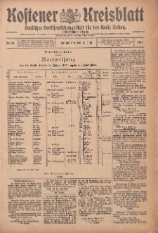 Kostener Kreisblatt: amtliches Ver&ouml;ffentlichungsblatt f&uuml;r den Kreis Kosten 1917.05.05 Jg.52 Nr54