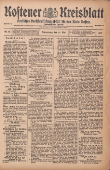 Kostener Kreisblatt: amtliches Ver&ouml;ffentlichungsblatt f&uuml;r den Kreis Kosten 1917.05.31 Jg.52 Nr65