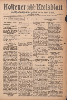 Kostener Kreisblatt: amtliches Ver&ouml;ffentlichungsblatt f&uuml;r den Kreis Kosten 1917.06.05 Jg.52 Nr67