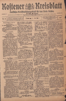 Kostener Kreisblatt: amtliches Ver&ouml;ffentlichungsblatt f&uuml;r den Kreis Kosten 1917.06.19 Jg.52 Nr73