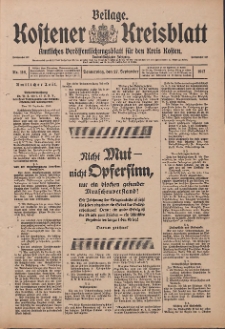 Kostener Kreisblatt: amtliches Ver&ouml;ffentlichungsblatt f&uuml;r den Kreis Kosten 1917.09.27 Jg.52 Nr116: Beilage