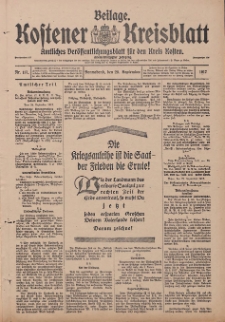 Kostener Kreisblatt: amtliches Ver&ouml;ffentlichungsblatt f&uuml;r den Kreis Kosten 1917.09.29 Jg.52 Nr117: Beilage