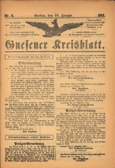 Gnesener Kreisblatt 1912.01.18 Nr5