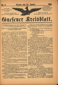 Gnesener Kreisblatt 1912.01.25 Nr7