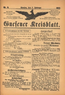 Gnesener Kreisblatt 1912.02.01 Nr9