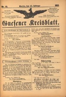 Gnesener Kreisblatt 1912.02.15 Nr13