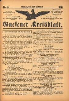 Gnesener Kreisblatt 1912.02.22 Nr15