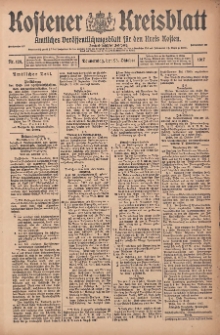 Kostener Kreisblatt: amtliches Ver&ouml;ffentlichungsblatt f&uuml;r den Kreis Kosten 1917.10.25 Jg.52 Nr128