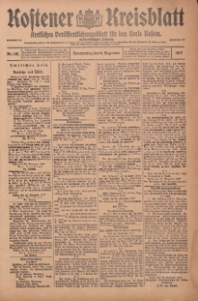 Kostener Kreisblatt: amtliches Ver&ouml;ffentlichungsblatt f&uuml;r den Kreis Kosten 1917.12.06 Jg.52 Nr146
