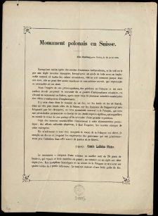 Monument polonais en Suisse