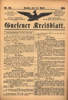 Gnesener Kreisblatt 1912.04.14 Nr30