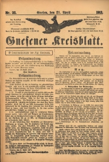 Gnesener Kreisblatt 1912.04.21 Nr32