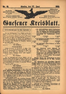 Gnesener Kreisblatt 1912.06.27 Nr51