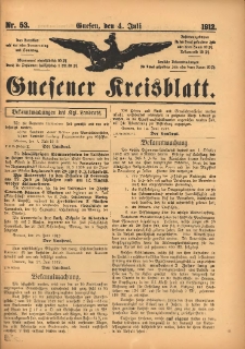 Gnesener Kreisblatt 1912.07.04 Nr53