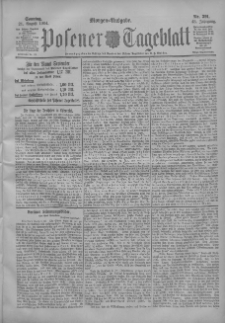 Posener Tageblatt 1904.08.21 Jg.43 Nr391