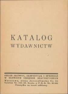 Katalog Wydawnictw Głównego Urzędu Statystycznego