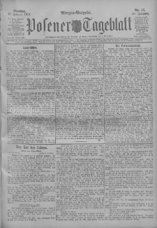 Posener Tageblatt 1911.02.14 Jg.50 Nr75